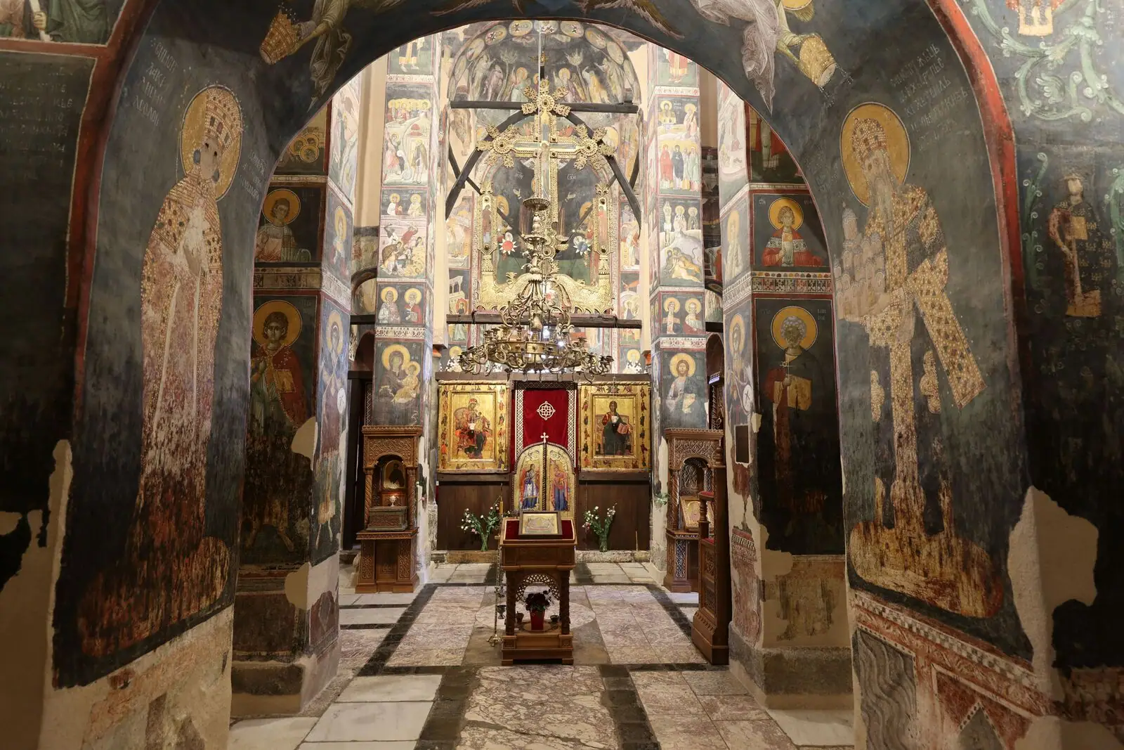 Interior of Gračanica Monastery, Kosovo