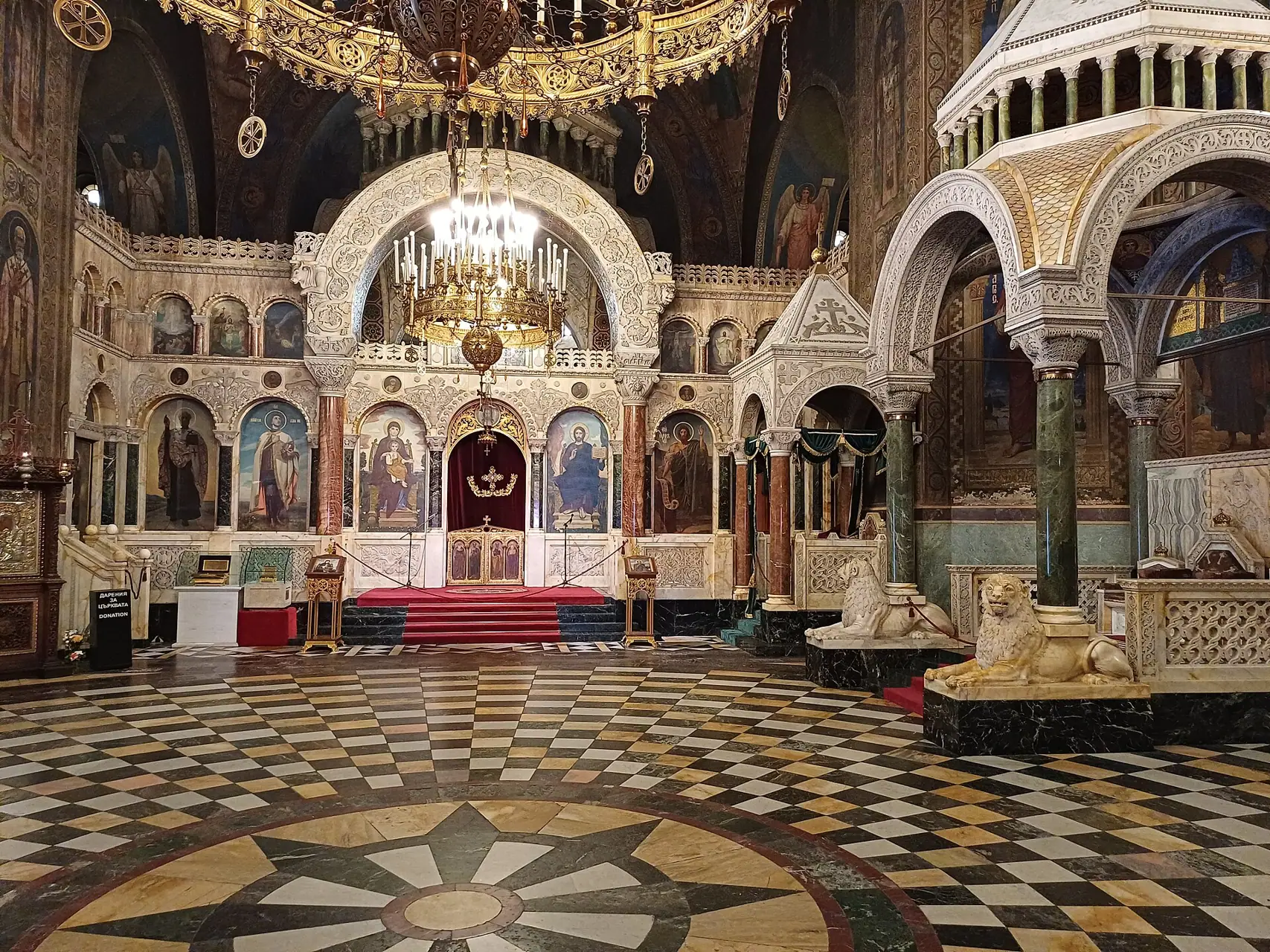 Interior of Alexander Nevsky Cathedral, Sofia