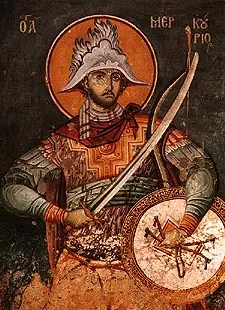 Icon of Mercurius the Great Martyr of Caesarea in Cappadocia