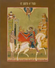 Icon of Appearance of Christ to Saint Martin of Tours