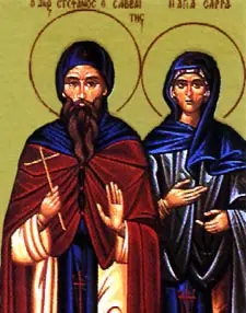 Icon of Virgin Abbess Sarah of Sketis in Libya