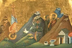 Icon of Zosimos the Monk and Athanasios the Notary