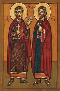 Icon of New Martyrs Isaac and Joseph of Georgia