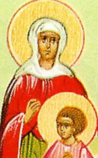 Icon of Anna and her son