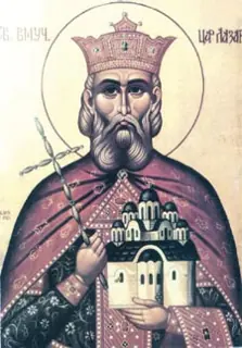 Icon of Right-believing Prince Lazarus the Great Martyr of Serbia